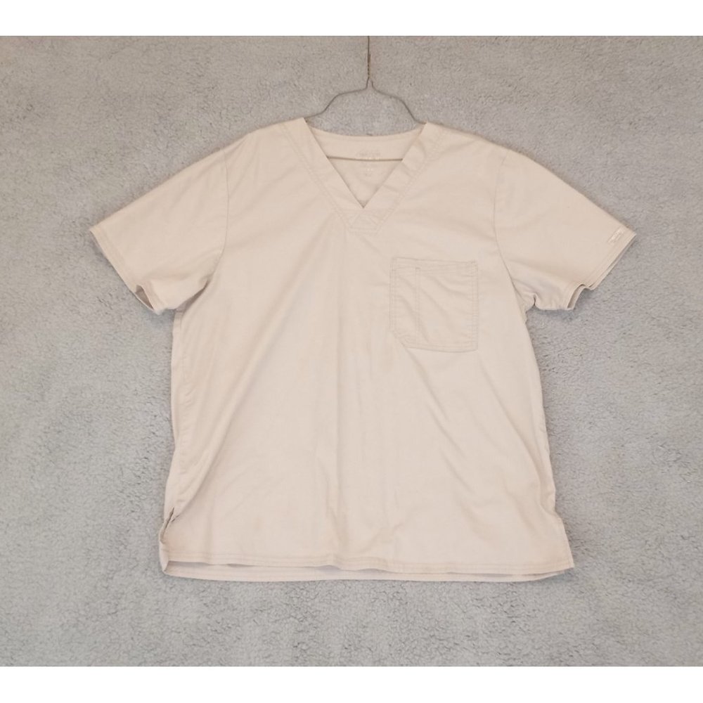 Authenic Cherokee Workwear Premium Men's  Medium Tan Scrub Top